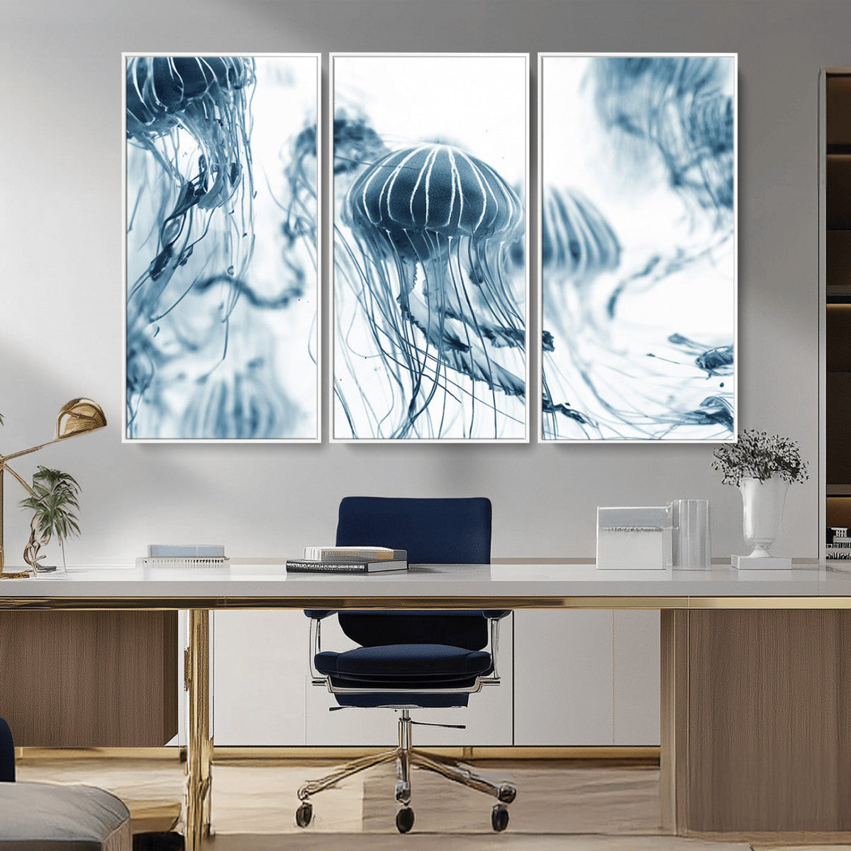 Abstract Jellyfish Canvas Print Wall Art