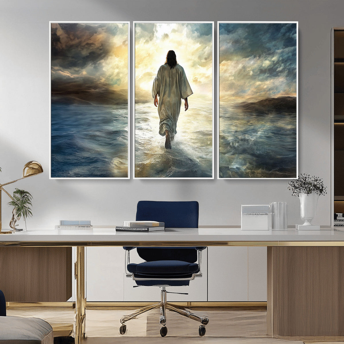 Jesus Walking on Water Wall Art | Canvas Print | Ready to