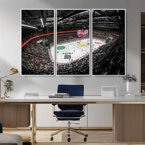 Vaudoise Lausanne Ice Hockey Arena Stadium Wall Art Canvas,