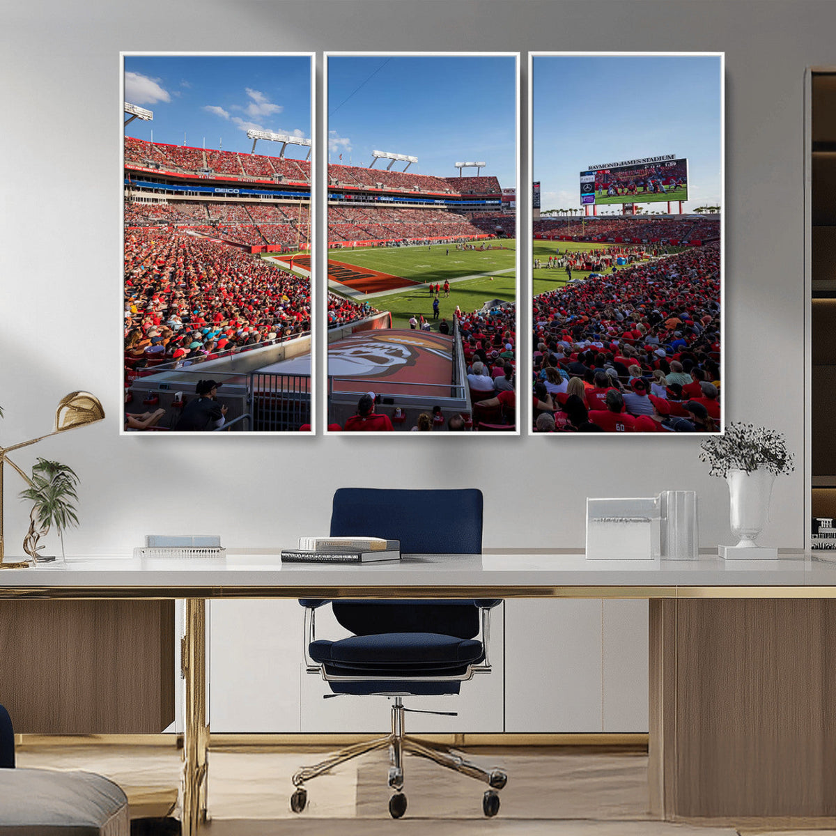 Florida Tampa Raymond James Stadium Wall Art Canvas Print -