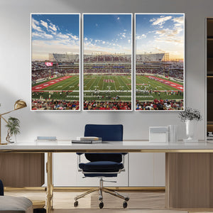Framed Houston Cougars Football Team Print - Houston TDECU