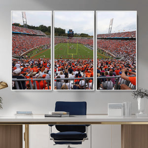 Virginia Cavaliers Football Team Print - Charlottesville Scott Stadium Print Wall Art Canvas
