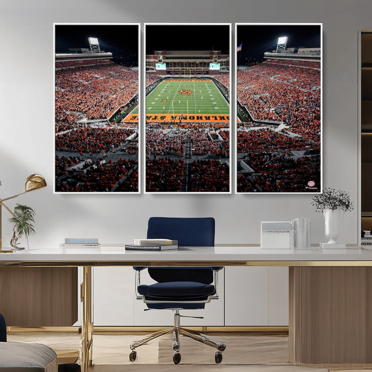 Oklahoma State Cowboys Canvas Print, Football Team Print -