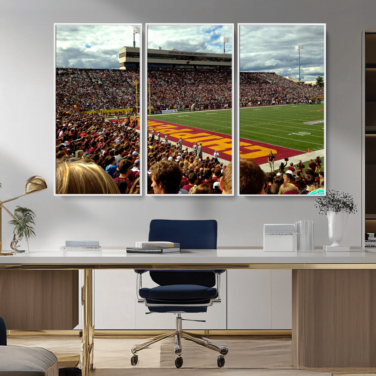 Central Michigan University Chippewas Football Team Print -