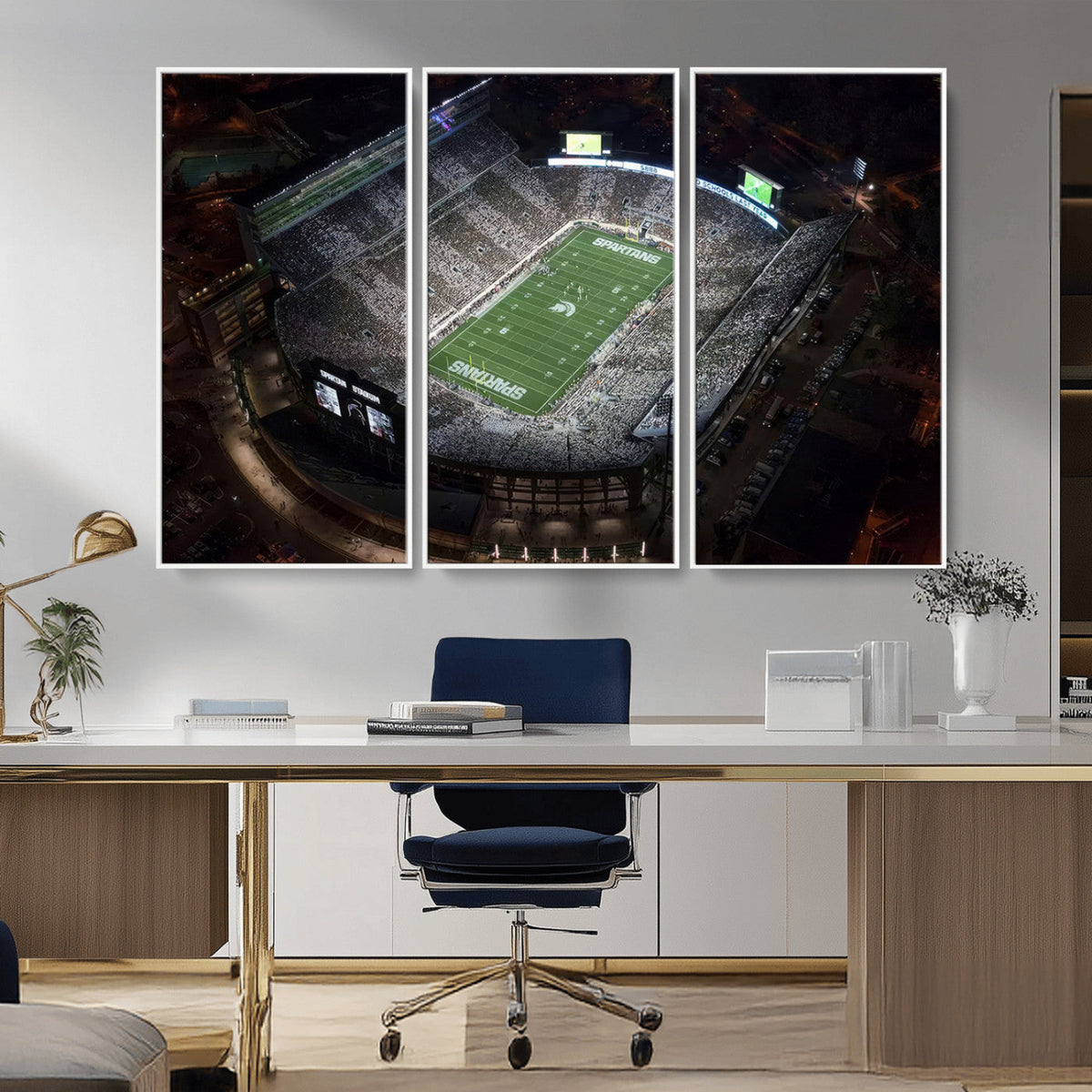 Michigan State Spartans Football Team Print - East Lansing