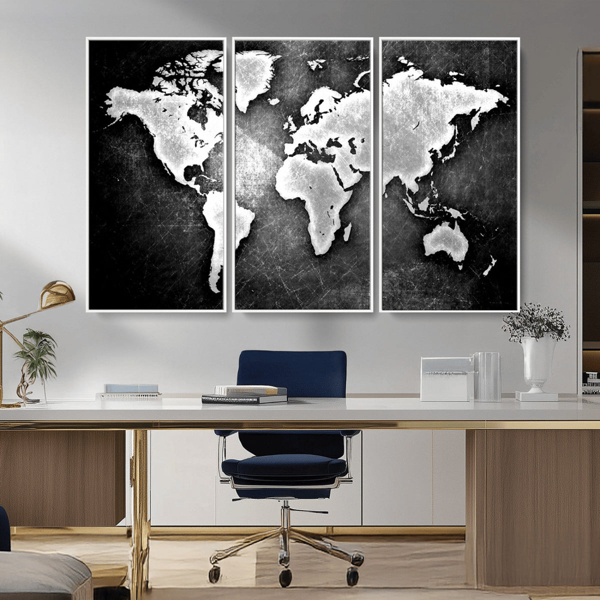 World Map Wall Art Canvas Print – Framed Wall Art for