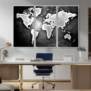 World Map Wall Art Canvas Print – Framed Wall Art for