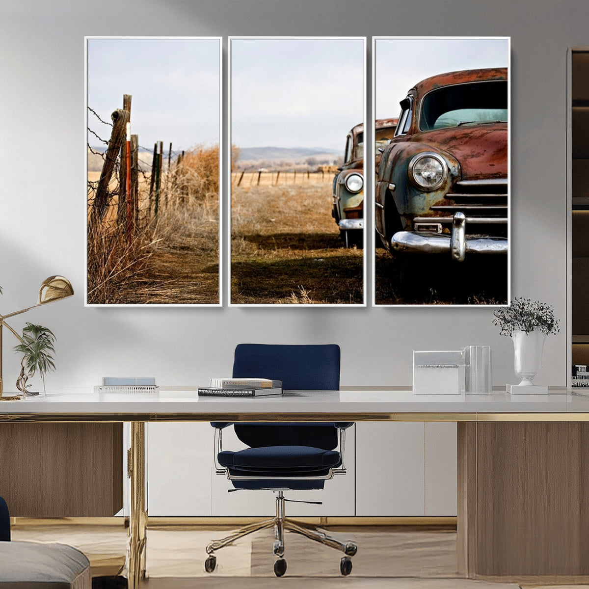 Classic Cars Vintage Wall Art Canvas Print