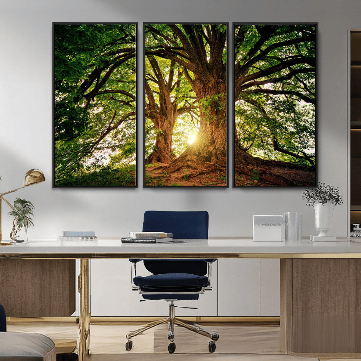 Majestic Ancient Tree Wall Art, NatureCanvas Print, Woodland