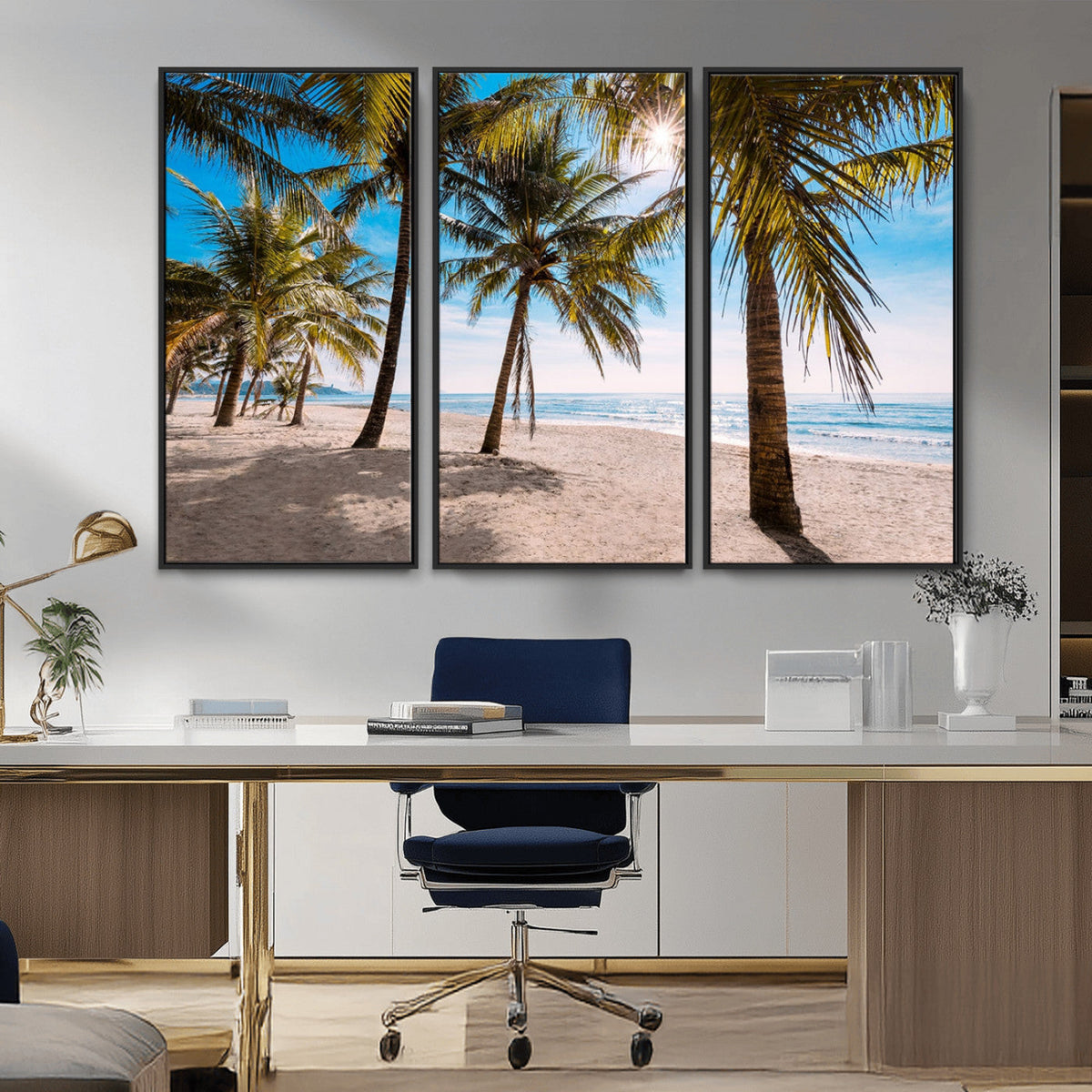 Palm Beach Tropical Island Wall Art Canvas Print