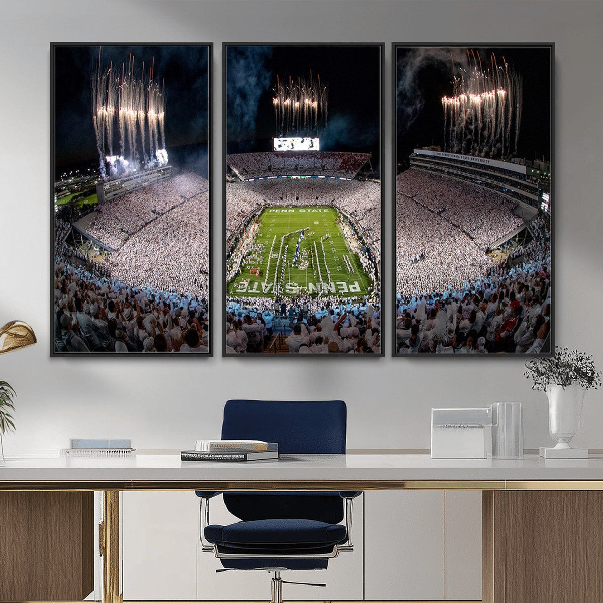 Penn State Football Wall Art Canvas Print – Framed Stadium