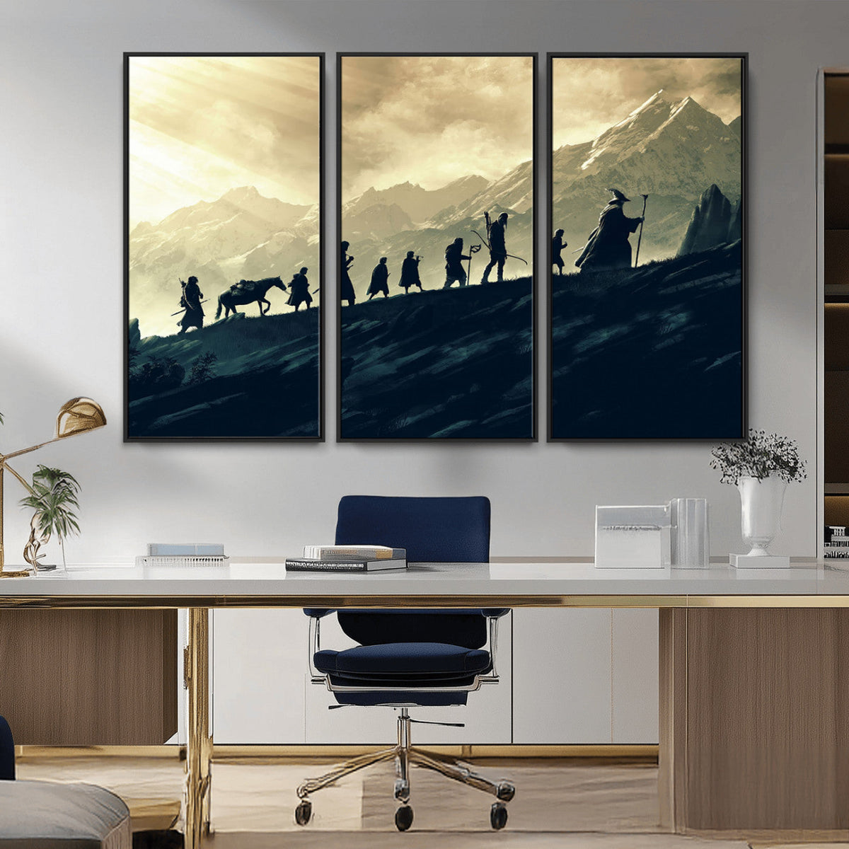 Fellowship Journey Wall Art – Fantasy Adventure Canvas Print