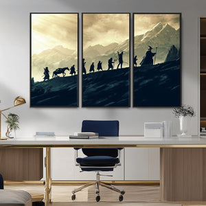 Fellowship Journey Wall Art – Fantasy Adventure Canvas Print
