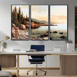 Serene Coastal View of Acadia National Park Wall Art -