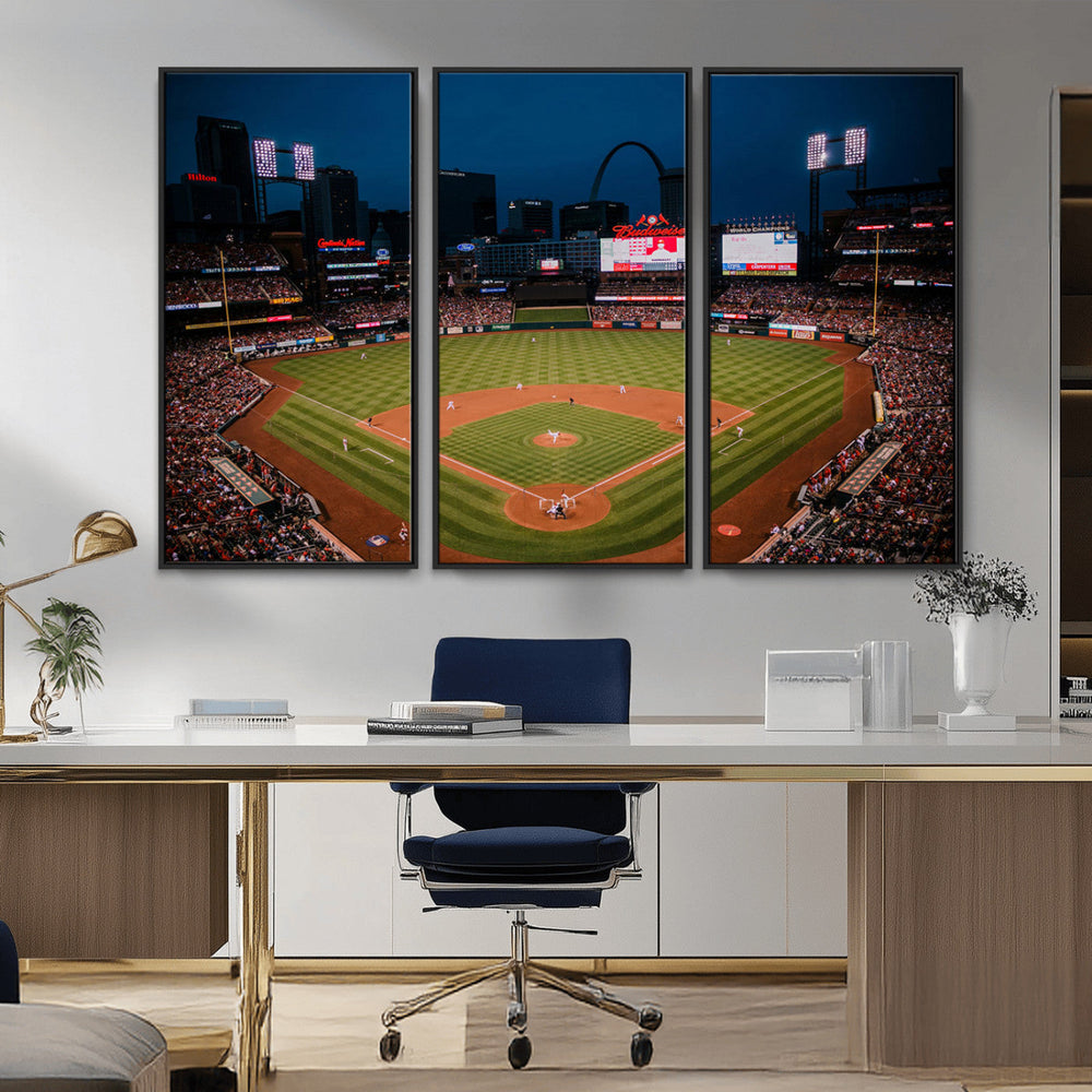 St. Louis Cardinals Baseball Team Print - Busch Stadium Wall