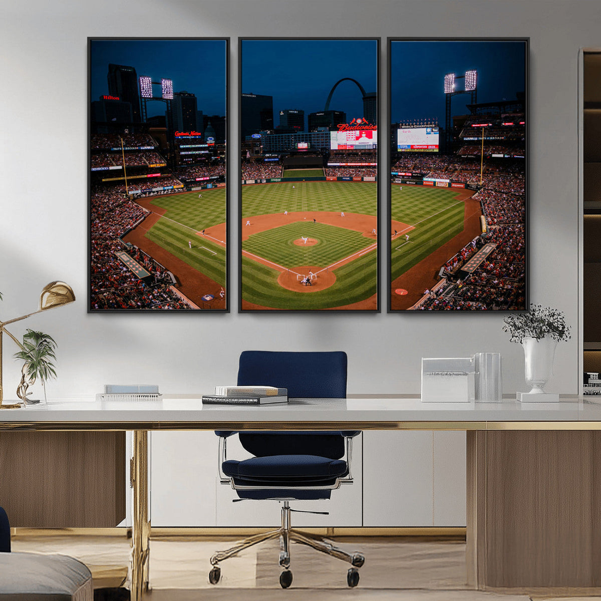 St. Louis Cardinals Baseball Team Print - Busch Stadium Wall