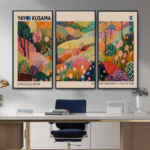 Yayoi Kusama Japanese Art Canvas Print, Abstract Art, Large