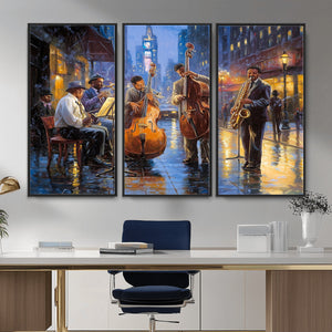Colorful Jazz Wall Art - African American Music Canvas Print