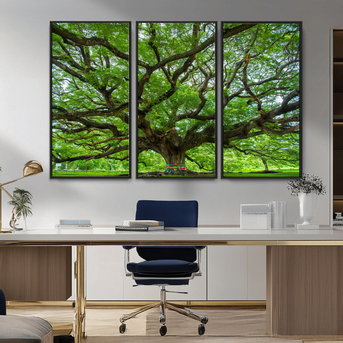 Angel Oak Tree Wall Art Canvas Print – Framed Majestic