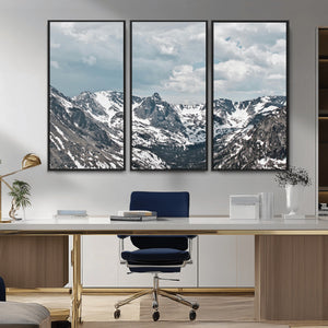 Snowy Peaks Wall Art Canvas Print – Alpine Wilderness