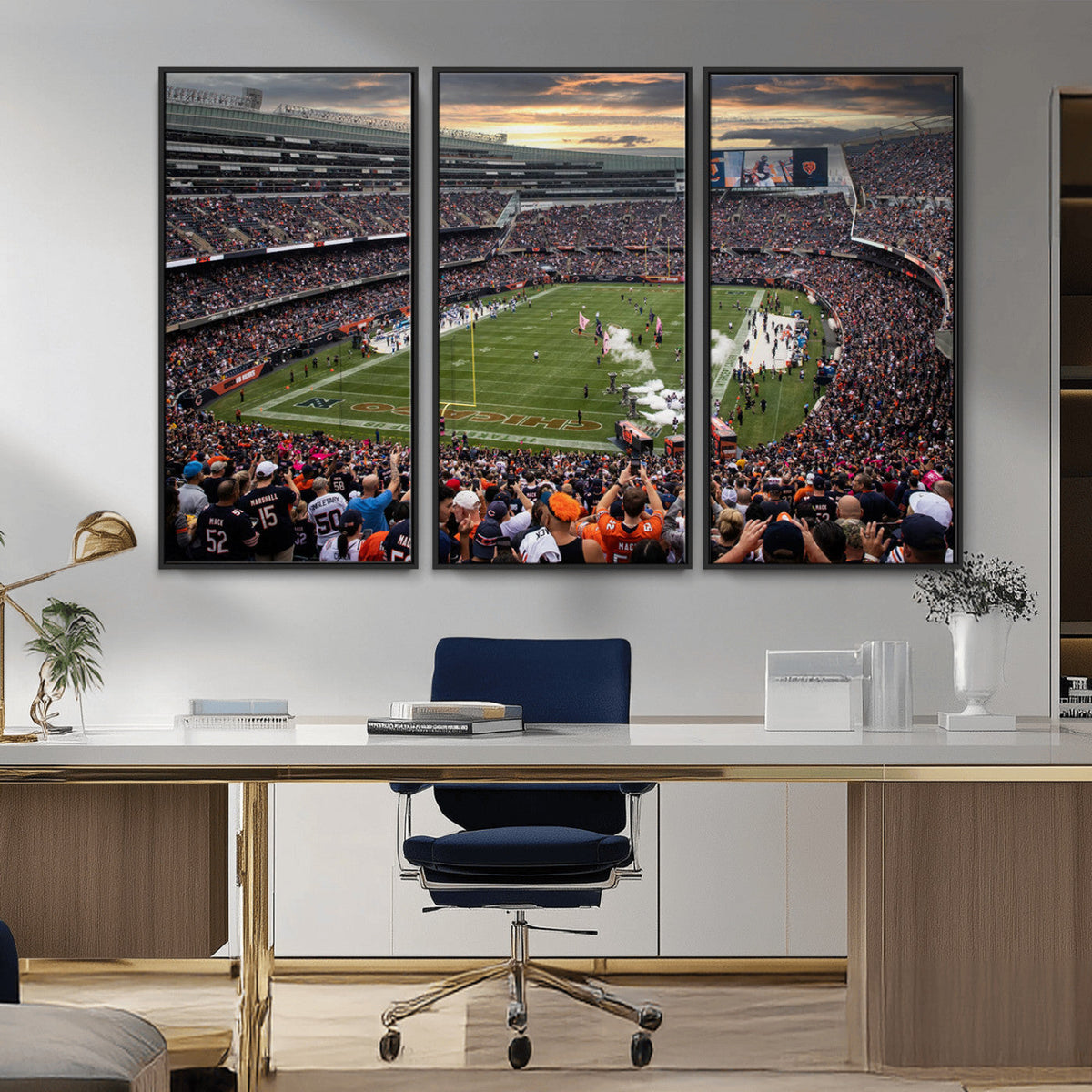 Chicago Bears Soldiers Field Wall Art Canvas Print – Framed