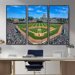 Wrigley Field Baseball Stadium Canvas Wall Art – Packed