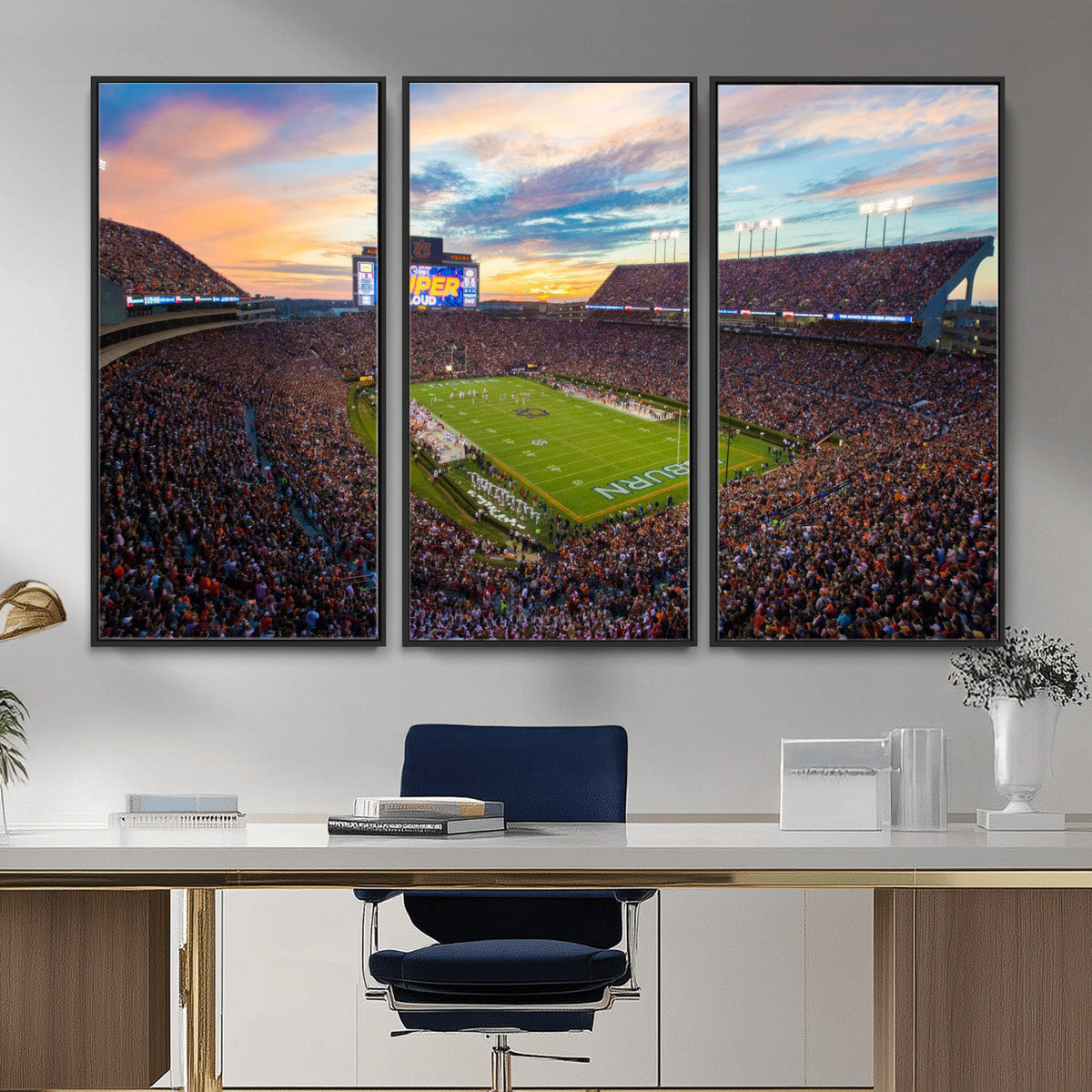 Jordan-Hare Stadium Wall Art Canvas Print, Football Stadium