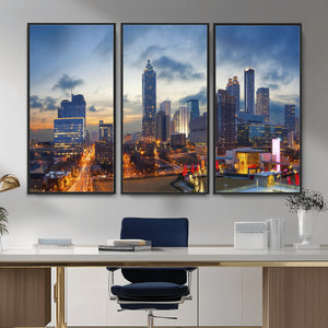 Atlanta Skyline Wall Art Canvas Print, Atlanta Downtown
