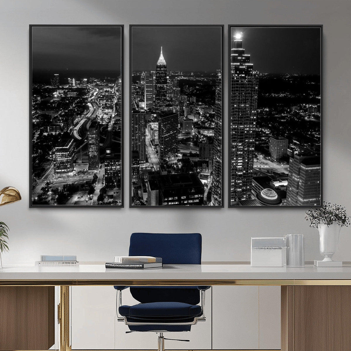 Atlanta Skyline Wall Art Canvas Print, Atlanta Downtown