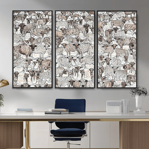 Abstract Texas Cow Wall Art Canvas Print - Farm Longhorn
