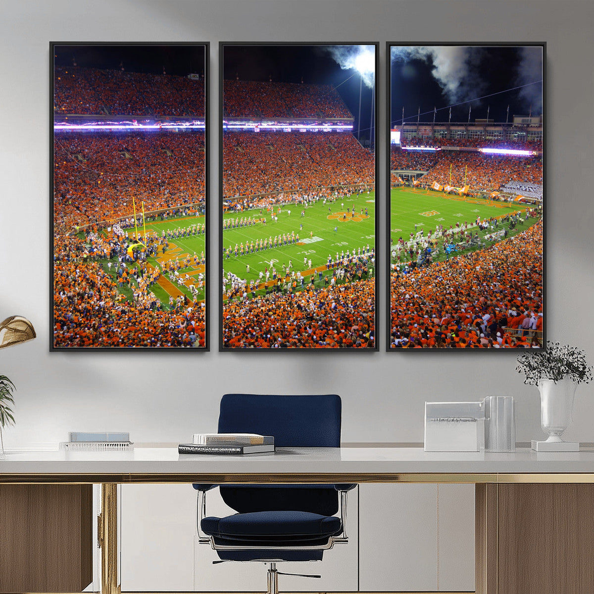 Clemson Football Stadium Wall Art Canvas Print, College