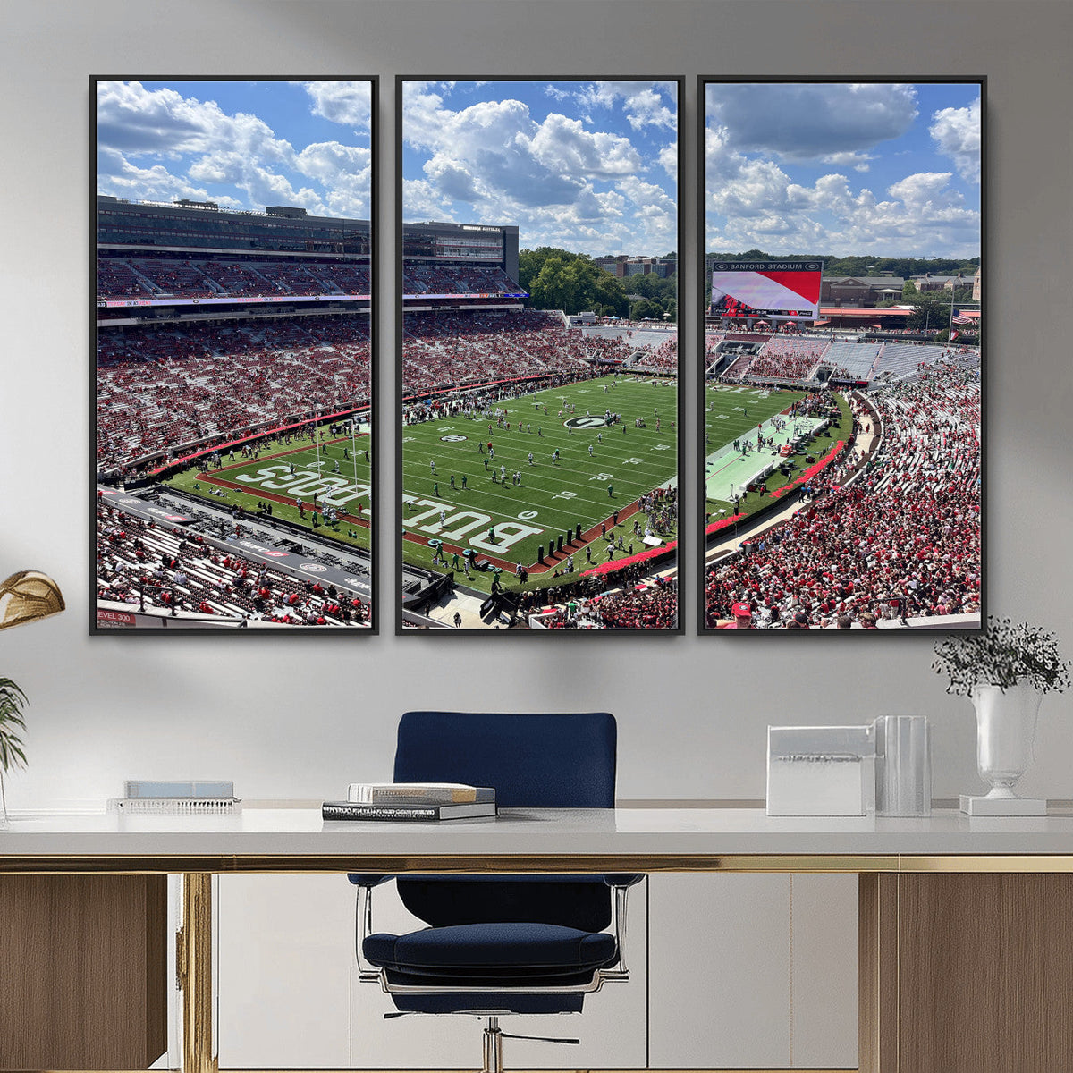 Georgia Bulldogs Stadium Wall Art Canvas Print, Sanford