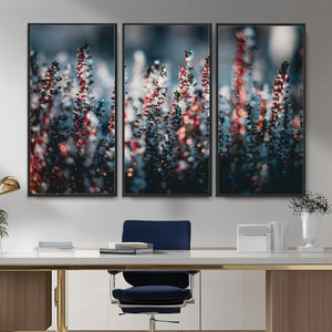 Winter Heather Wall Art Canvas Print, Frosted Floral Nature