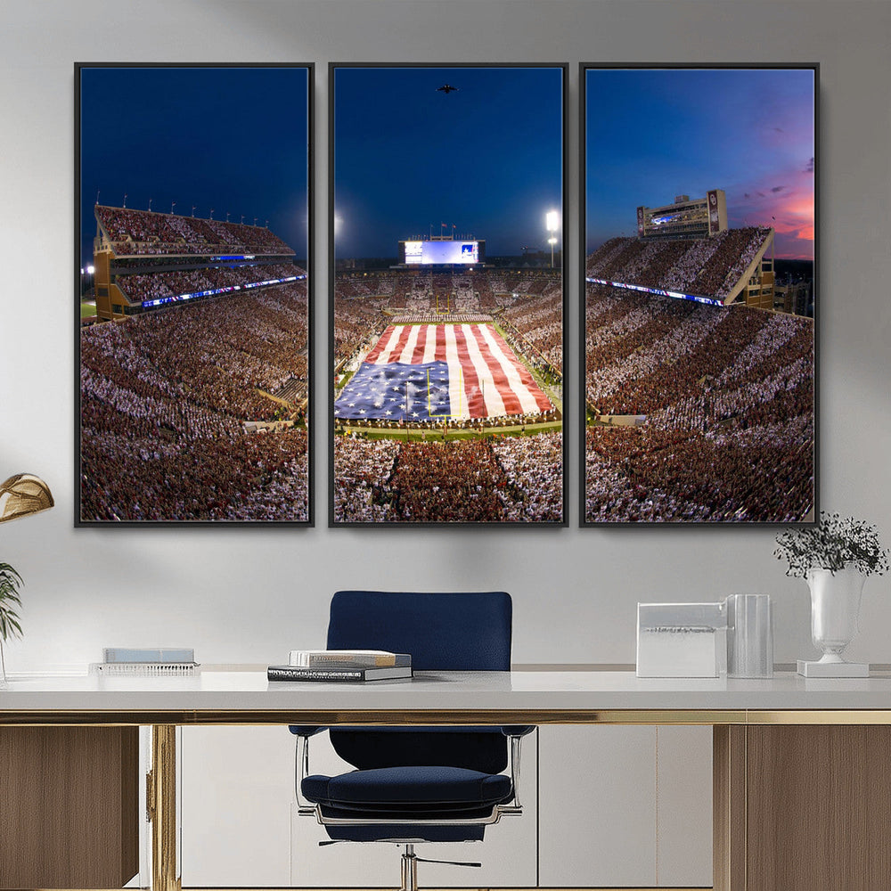Oklahoma Sooners Memorial Stadium Wall Art Canvas Print,