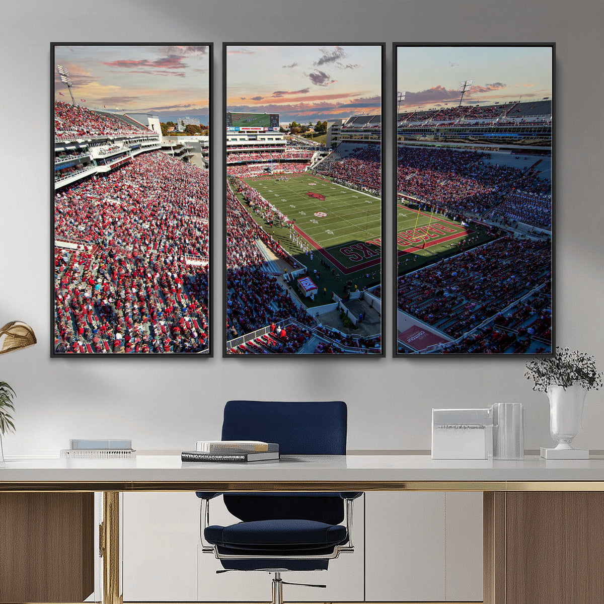Donald W. Reynolds Razorback Stadium Wall Art Canvas Print –