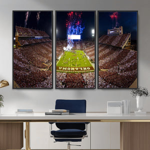 Oklahoma Memorial Stadium Wall Art Canvas Print – Oklahoma