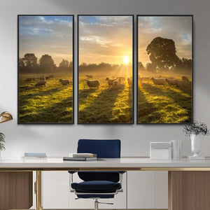 Sheep Wall Art Canvas Print – Rural Farm Animal Artwork