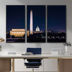 Washington White House Skyline Wall Art Canvas Print –