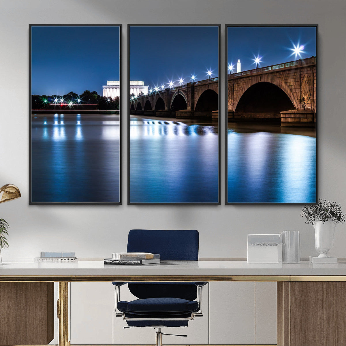 Washington DC Wall Art Canvas Print – Lincoln Memorial Night