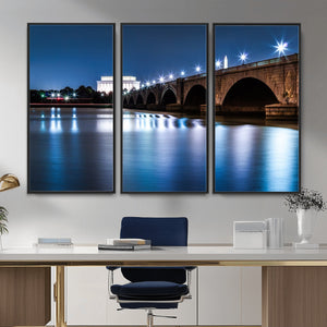 Washington DC Wall Art Canvas Print – Lincoln Memorial Night