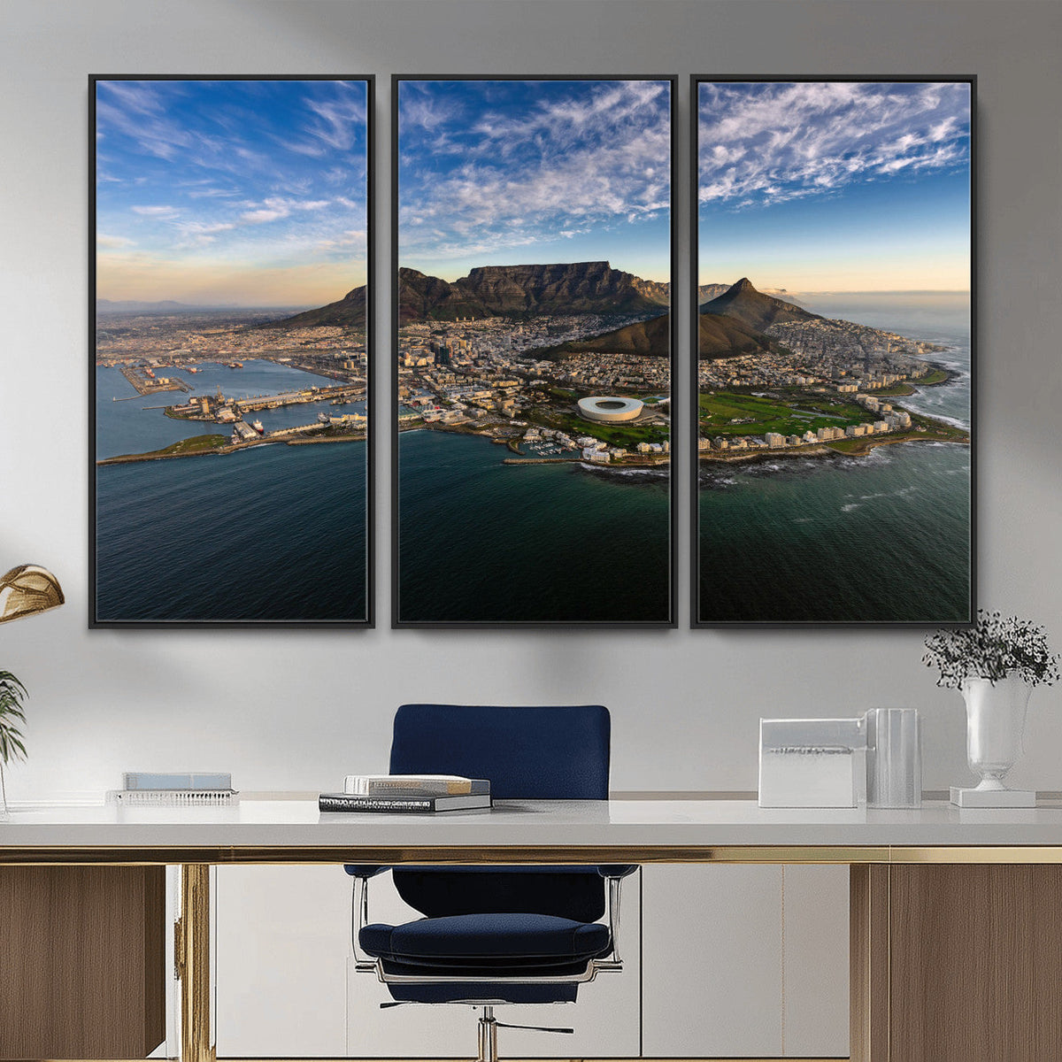 Cape Town Wall Art Canvas Print – Table Mountain Coastal