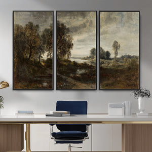Adolf Dressler Landscape of the Oder River Wall Art Canvas