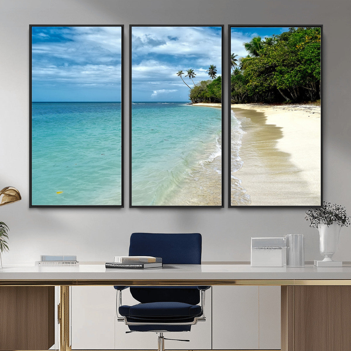 Puerto Rico Beach Paradise Wall Art – Tropical Coastal Print