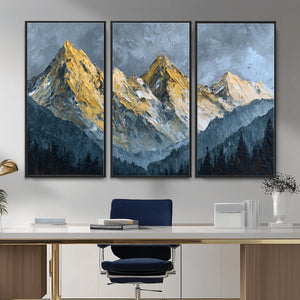 Abstract Mountain Wall Art Canvas Print Modern Landscape Painting Print