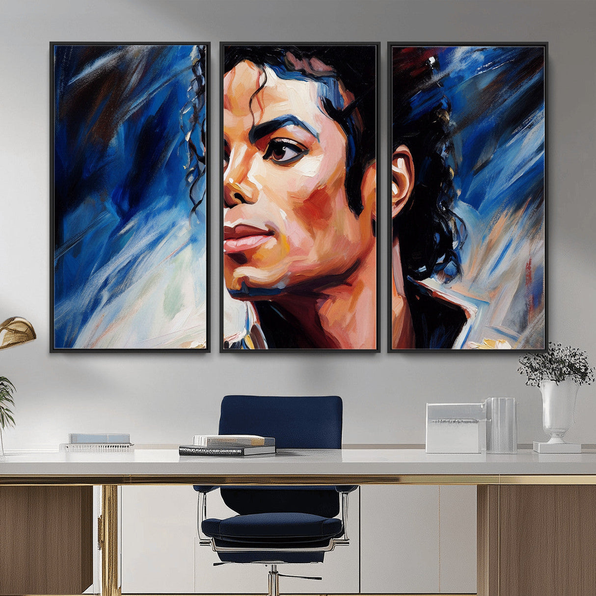 Abstract Michael Jackson Photo Wall Art Canvas Print
