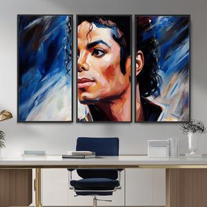 Abstract Michael Jackson Photo Wall Art Canvas Print