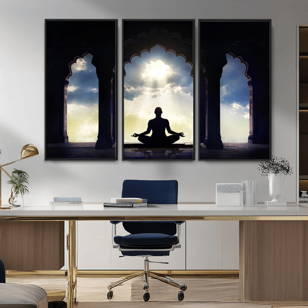 Women and Yoga Wall Art Canvas Print
