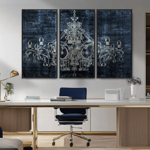 Dark Chandelier Wall Art Canvas Print