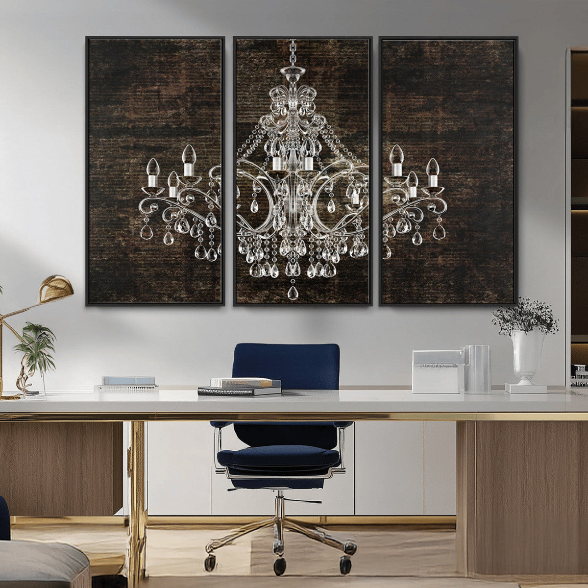 Rustic Chandelier Canvas Print