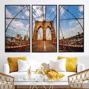 Brooklyn Bridge Manhattan Wall Art Canvas Print